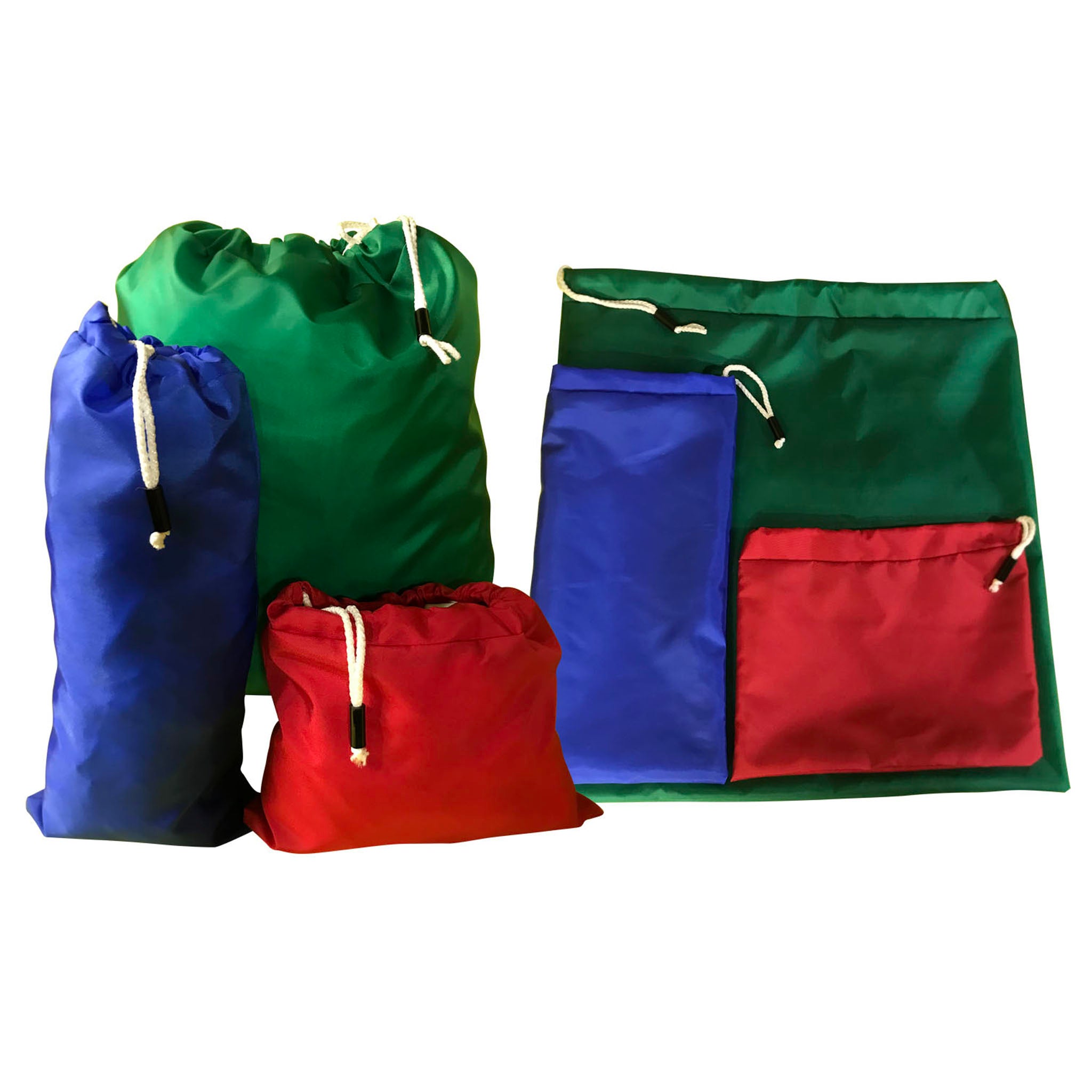 14" x 20" Custom Nylon Laundry Bags Heavy Duty with Cord and barrellock closure