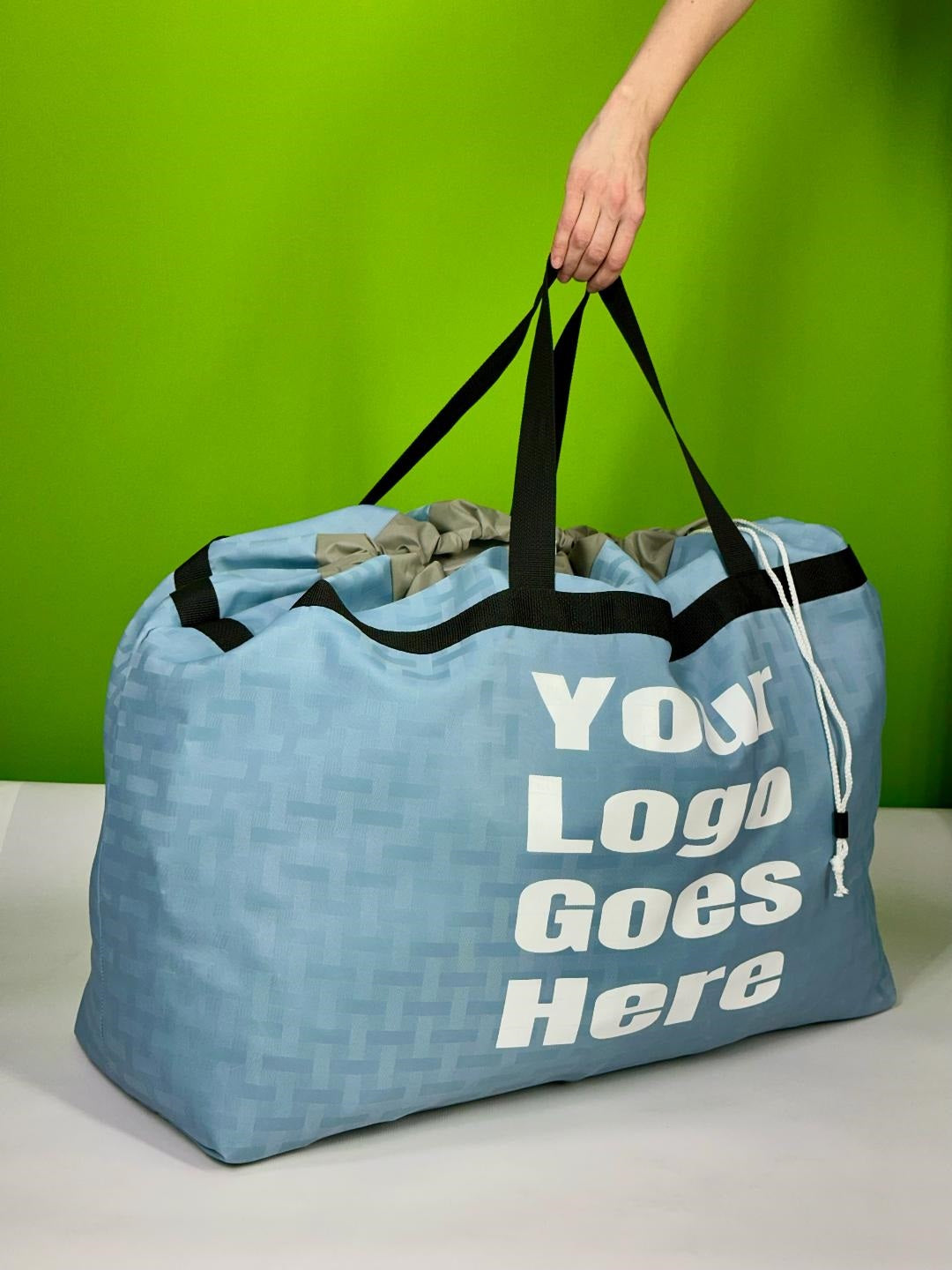 Heavy Duty Large Washable Duffle Laundry Bags, size 18"h x18"h x 30" l Printed with Your logo, FREE shipping, 30 pcs/box $180.00 per box, Assorted colors