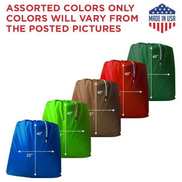 35" x 40" Medium NYLON Laundry Bags || Not Water-proof || Random (Mixed) Colors