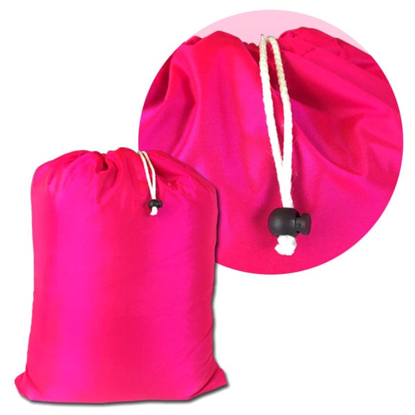 Barrel Lock Installed on the Cord of the bag