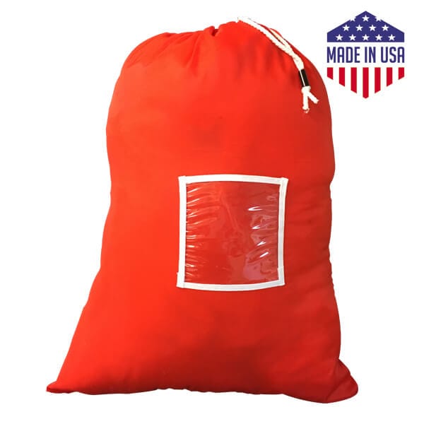 Laundry Bag with Clear Pocket, 6" x 6" With Open Top