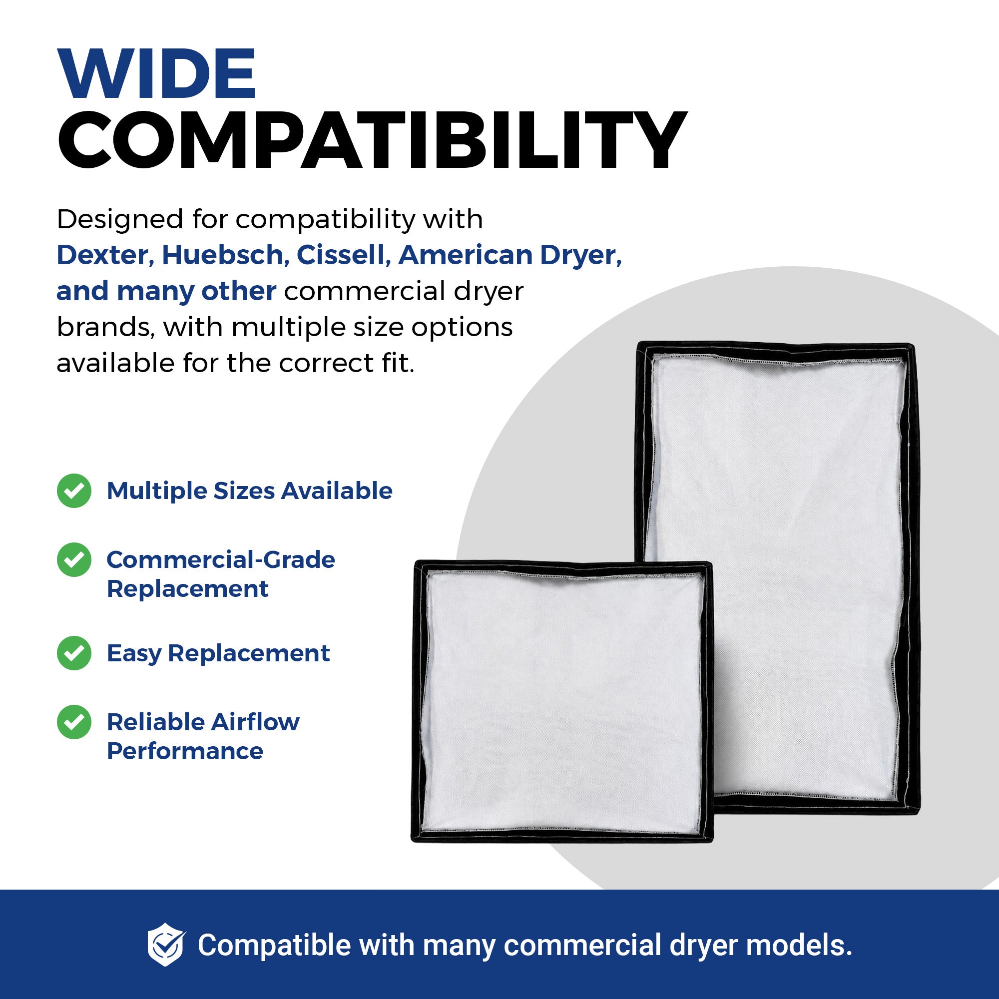 22.25" x 26" AMERICAN DRYER SCREENS 108202 AD50-60 FRAMELESS Replacement Lint Screen