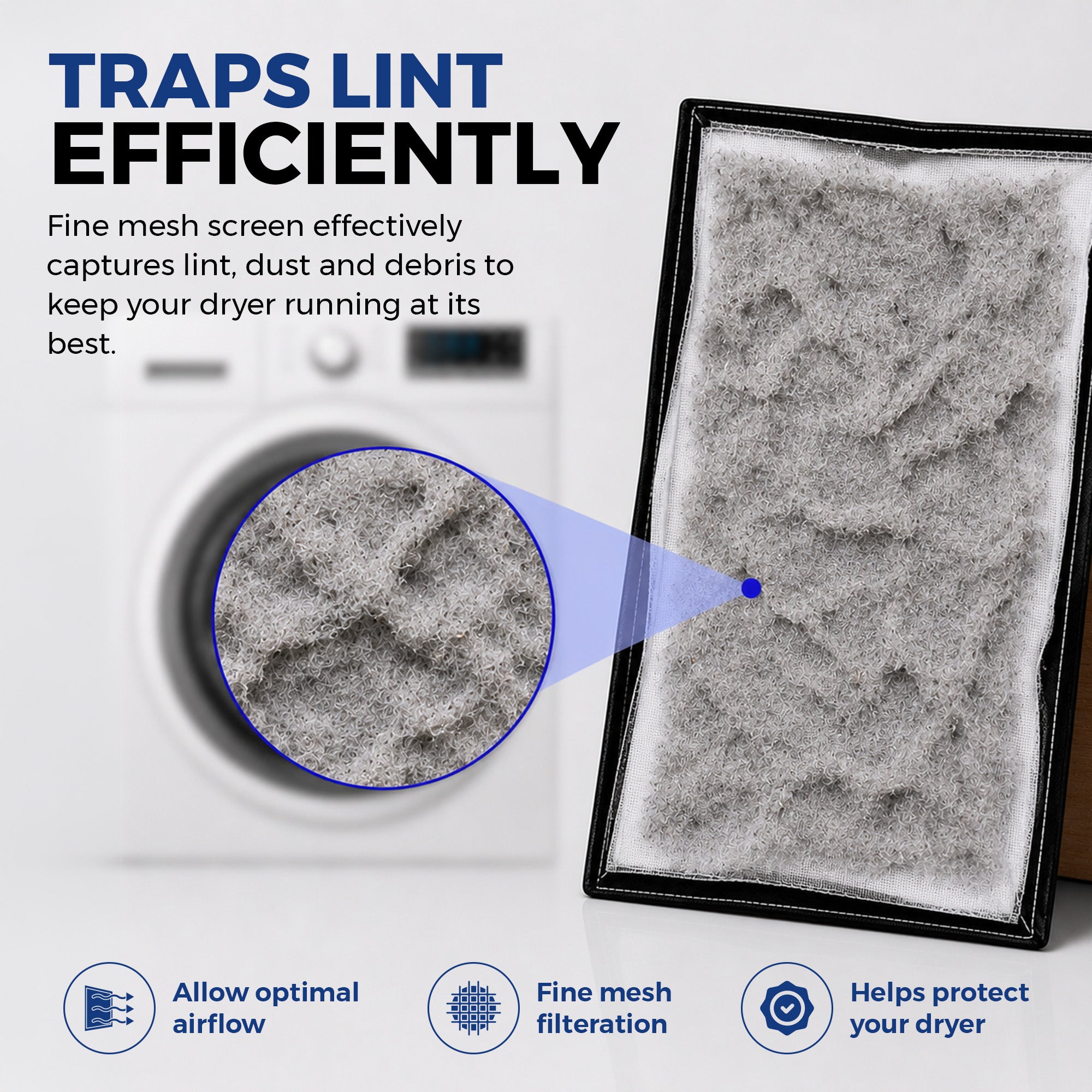 22.25" x 26" AMERICAN DRYER SCREENS 108202 AD50-60 FRAMELESS Replacement Lint Screen