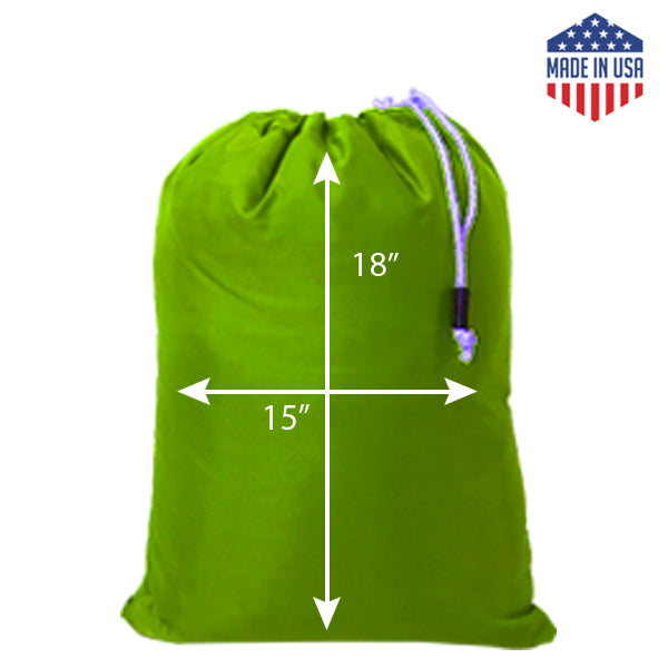 15" x 18" Heavy NYLON Laundry Bags || Water-proof || Solid Colors