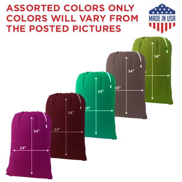 24" x 34" Laundry Bags || Quality BLENDED Fabrics || Random (Mixed) Colors