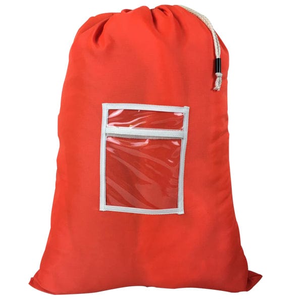 Laundry Bag with Clear Pocket, 6" x 6" With Velcro Flap