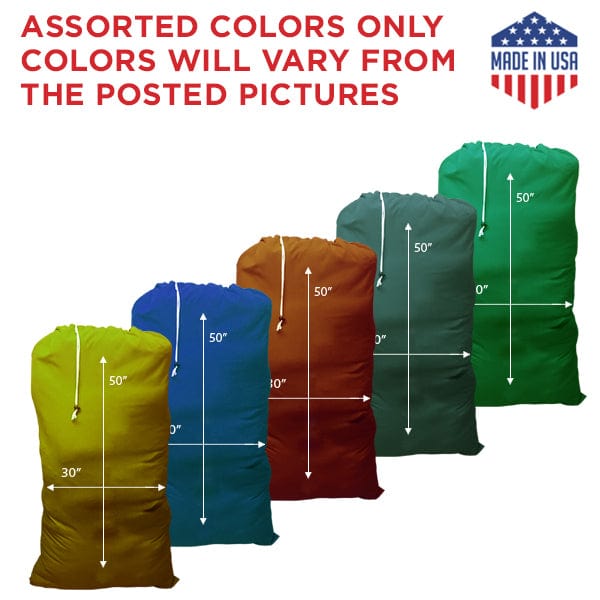 30" x 50" Laundry Bags || Quality BLENDED Fabrics || Random (Mixed) Colors